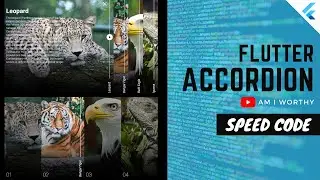 Accordion effect card in Flutter | Speed Code | Flutter Web | Code Pen