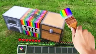 Minecraft in Real Life POV TNT TRAP in Realistic Minecraft Animation Real POV 創世神第一人稱真人版