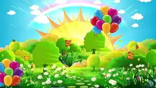 Balloons & Butterflies Animated Background Video for Kids | No Copyright Free Backgrounds