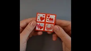 Бесконечная открытка на День Святого Валентина 💖 Антистресс игрушка за минуту своими руками #shorts