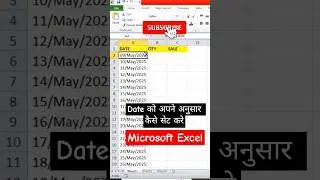 Set date format in Excel | Excel date format 