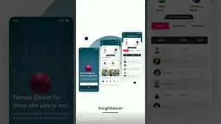 Creative & Modern UI design of Fantasy Cricket Mobile Application.