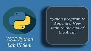 Python Program to Append a New Item to the End of the Array