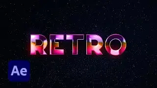 Retro Futuristic Metallic Text in After Effects Tutorial