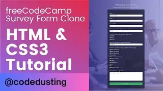 Build a freeCodeCamp Survey Form Clone using HTML5 & CSS3 Flexbox 2023