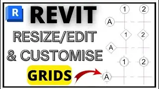 Revit for beginners | Revit Grids | Resize/customise grids in Revit