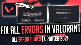 How To Fix All Errors In Valorant | Valorant Error Fix | (Error code 43, Connection Error and More!)