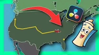 Travel Map Animation in DaVinci Resolve! - Fusion Beginner Tutorial