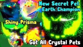 Got New Secret Pet Earth Champion! Hatched All Crystal Legendary Pets - Bubble Gum Simulator