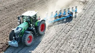 Fendt 942 Vario ploughing w/ 8 furrow Lemken Diamant 16