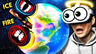 FIRE SIREN HEAD vs ICE SIREN HEAD In VR GOD SIMULATOR