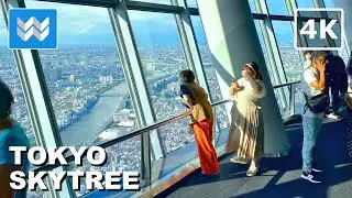 [4K] Inside Tokyo Skytree Tower Tembo Deck View 2024 Walking Tour Vlog & Travel Guide