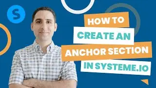 How to create an anchor section in systeme io