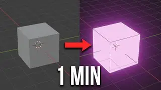 Blender 3D Beginner Tutorial How to make Glowing Objects In 1 Minute