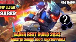 SABER BEST BUILD 2023 | MLBB TOP GLOBAL SABER BY maiden GAMEPLAY ~ MOBILE LEGENDS