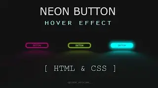 Neon Button with a Reflection on Hover | Pure HTML & CSS Glowing Neon Button