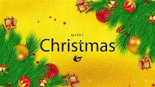 Merry Christmas and Happy New Year 2023 Golden Card Animation