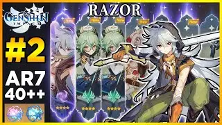 #2 Genshin Impact Reroll RAZOR , 4 Stars Characters Fast Reroll Free Gacha 40++ Wish !!!