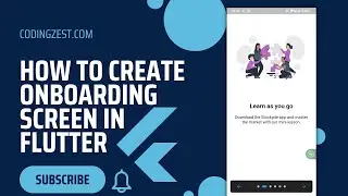 How to Create Onboarding Screen in Flutter | Onboarding Screen Design in Flutter 