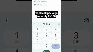 1000 call package monthly Rs100#youtubeshorts