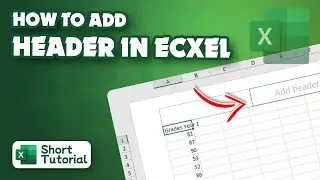 How to add header in excel 2024 | Initial Solution