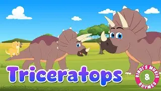 Triceratops | Dinosaur - Nursery Rhymes | Animal Songs for kids | Bindis Music & Rhymes