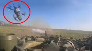 FPV Drone With RKG-3 Anti Tank Grenade Hit Russian Tank (Twice)