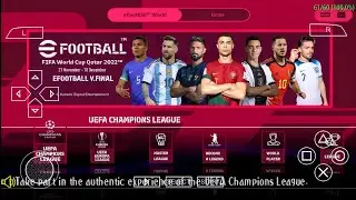 eFOOTBALL PES 2023 PPSSPP CAMERA PS5 Final WORLD CUP 2022 Update Kits Full Transfers 2023 Real Faces