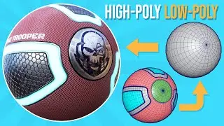 3d Modeling Explained # 02: High Poly to Low Poly Video Game Art Creation using Substance Painter