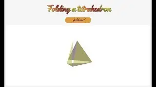 Folding a tetrahedron (interactive, pure CSS 3D)