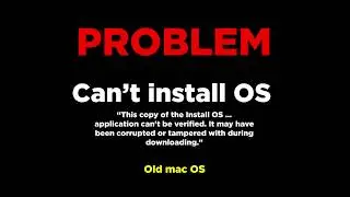 Can't install Mac OS