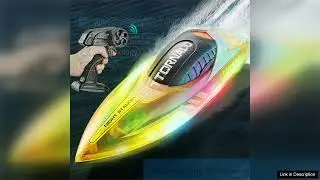 HXJRC HJ819 2.4G 4CH RC Boat High Speed LED Light Speedboat Waterproof Review