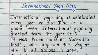 International yoga day essay in english || Essay on World yoga day