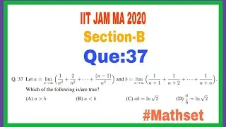 IIT JAM Mathematics 2020|| Que.37