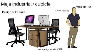 Membuat Meja office sketchup