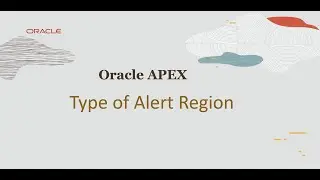 Oracle APEX - Alert Region