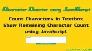 Live Character Counter using JavaScript