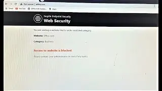 How to solve access to website is blocked on seqrite endpoint security