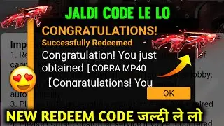 Free Fire New Redeem Code | Cobra Mp40 Redeem Code | 10 November Redeem Code Free Fire