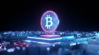 Digital Data Bitcoin Cyber Background | Animation Background | Video Only (1080 HD)