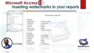 How to insert watermarks in Microsoft Access reports