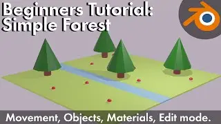 Blender Beginner Tutorial: Simple Forest | Learn how to use Blender.