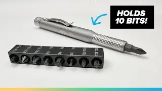 BEST pocket screwdriver with 10 BIT STORAGE for EDC - CountyComm Titanium Bit Driver