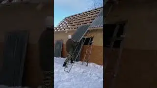 Как одному покрыть шифером крышу🧐