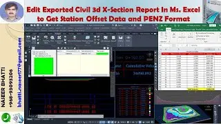 Edit Exported Civil 3d X Section Report to Get Station Offset Data Format