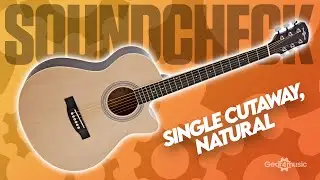 SOUNDCHECK Single Cutaway Acoustic Guitar by Gear4music, Natural | Gear4music Guitars