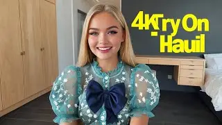 4K Amazing see through try on haul |lingerie Transparent tryon haul|transparent dress try Onhaul # 1