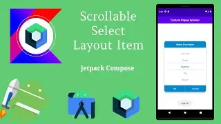 How to implement Scrollable Select Layout Item in Jetpack Compose | Android | Kotlin | Make it Easy