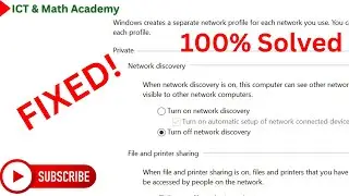 How to Fix Turn off Network Discovery Problem Windows 10, 11, 7  | Network Discovery Stay Turned off