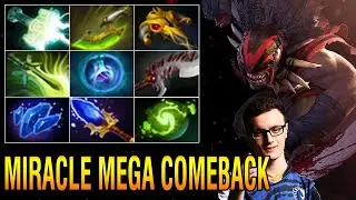miracle Bloodseeker hard carry full 9 slot items mega creeps comeback crazy best play 1vs5 rampage h